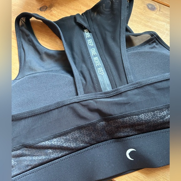 🖤EUC Zyia Active One More Rep Racerback Mesh High Neck Sports Bra - Sz L… - Picture 4 of 7